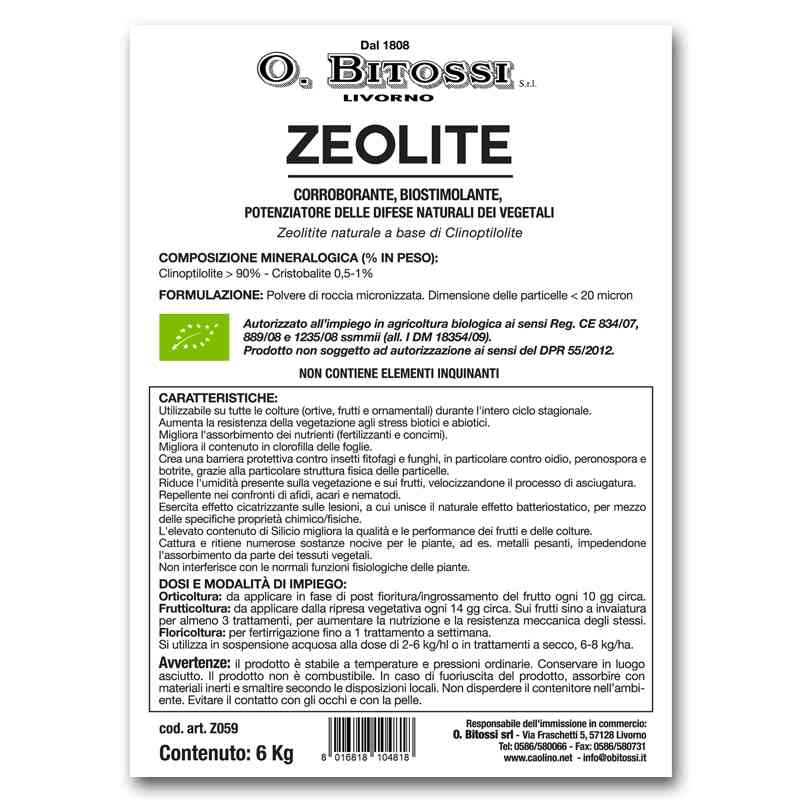 Zeolite Micronizzata 6 Kg