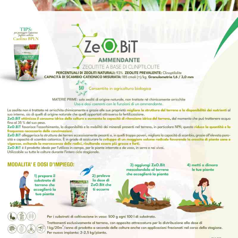 Kit Convenienza Agricoltura: Sacchi da 1kg di Caolino BPLN + Zeolite Micronizzata + Zeolite Ammendante