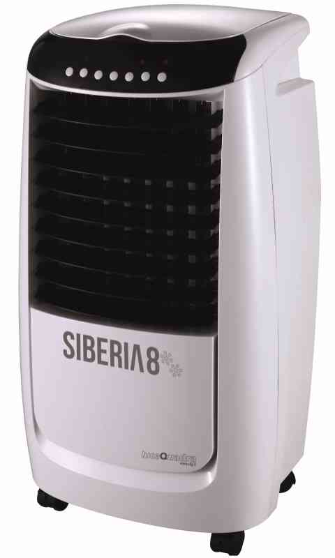 Siberia 8 - rinfrescatore ad acqua con serbatoio 8 lt, 2 mattonelle di ghiaccio e telecomando