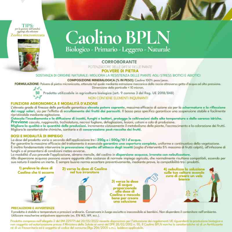 Caolino BPLN per Agricoltura - Sacco da 1 kg